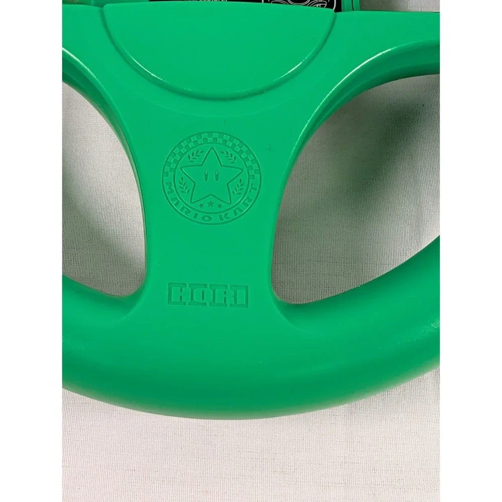 OFFICIAL NINTENDO WII STEERING RACING WHEEL SET 2 LUIGI Green